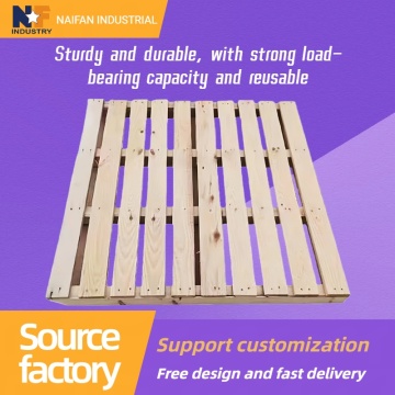 Square Slatted Solid Wood Storage Pallet