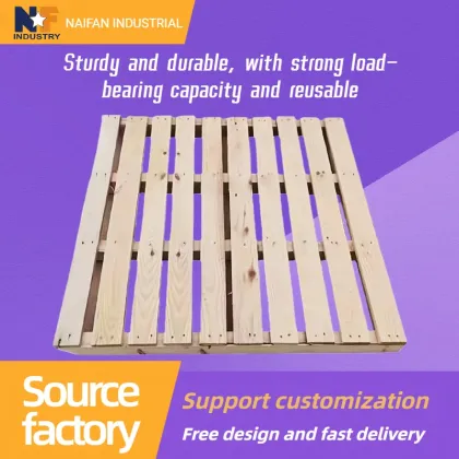 Square Slatted Solid Wood Storage Pallet