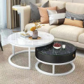 Round 2 in 1 light luxury living room coffee coffee table with drawer table