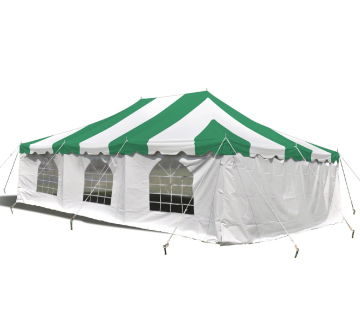 Green White PVC 6x9m Pole Tent for Outdoor Events