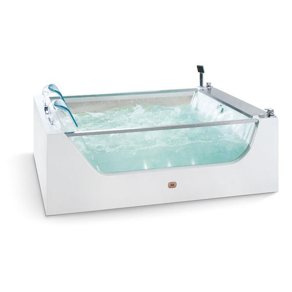 Acrylic & Glass Massage Double Bathtub