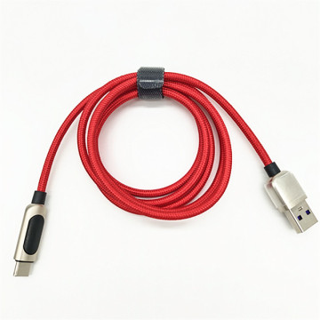 स्क्रीन डिस्प्ले USB डेटा केबल के साथ त्वरित चार्ज