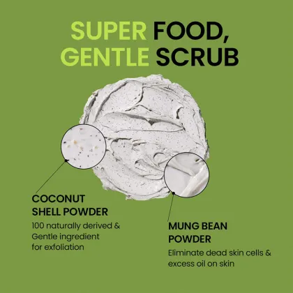 Korean Mung Bean Pore Clay Mask - Organic Wash-Off Mask for Pore Minimization and Brightening