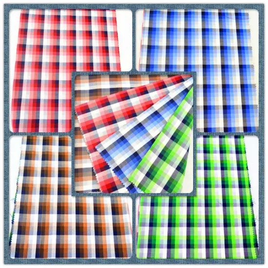 New style yarn dyed check design polyester cotton shirt fabric