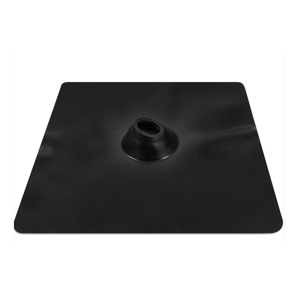 Black EPDM roof penetration flashing for vent pipe