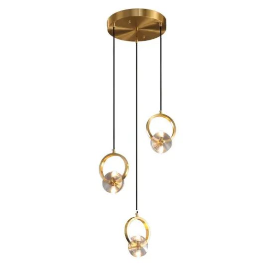 INSHINE Brass Annular Transparant Pendant Light