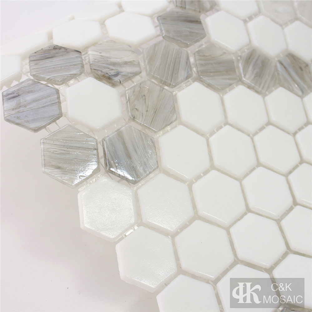 Glass mosaic tiles with customizable patterns