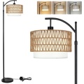 Remote control LED Bohemian rope arc floor lamp