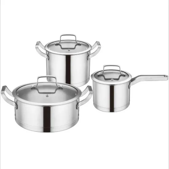 High-grade Stainless Steel Set Pot Kitchen Three-piece