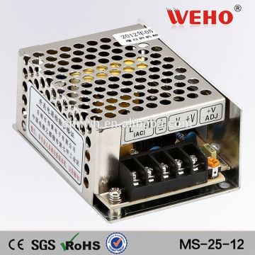 Mini-size power supply 25w dc output mode power supply 12volt 2amp power supply