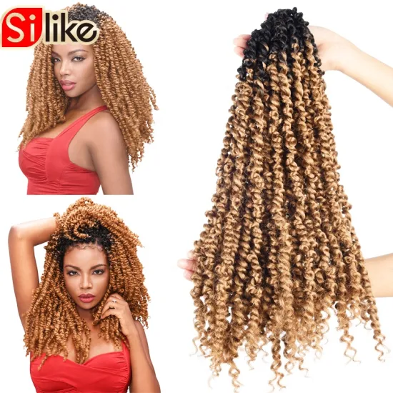 New Style spring  Twist Crochet Hair Extensions Pre-twisted Passion Twist Hair 6 Packs 18" Pre-looped Bohemian Crochet Hair