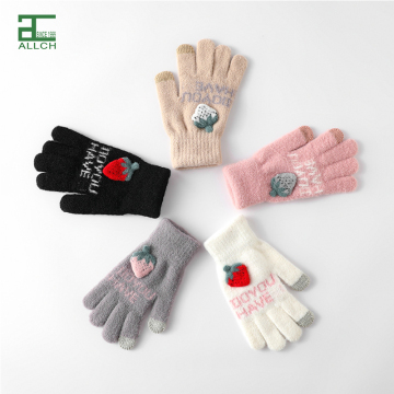 Winter Touch Screen Gloves for Women and Men - Warm and Stretchy Imitation Wool Full Finger Gloves