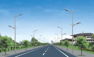 10m Galvanized Steel Lighting Pole