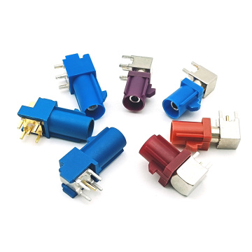 Fakra Male PCB Mount Angled RF Coaxial Connector