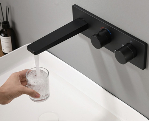 The New Trend of Commercial Space Decoration: In-depth Evaluation of Commercial Black Wall Mounted Basin Faucet