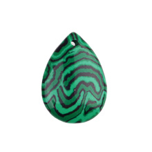Malachite 18x25mm Teardrop Stone Pendant for Making Jewelry