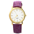 Orologio di lusso d&#39;oro impermeabile in pelle vena unisex