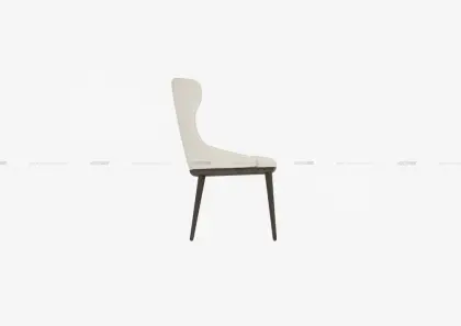 Modern style wood leather dining chair