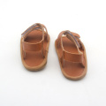 Sandales à semelle dure en caoutchouc en cuir de haute qualité