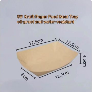260ml Biodegradable Kraft Boat Tray
