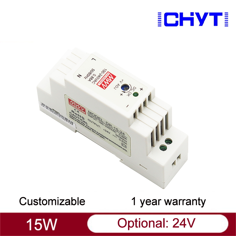 15W 24V 0.63A Single Output Industrial DIN Rail Switching Power Supply