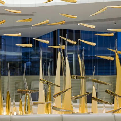 Industry Customize Living Room Glass Real Estate Chandelier