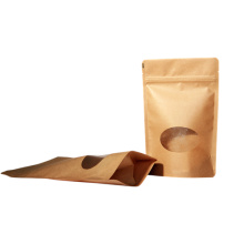 Paper Stand Up Pouch with Window and Zipper