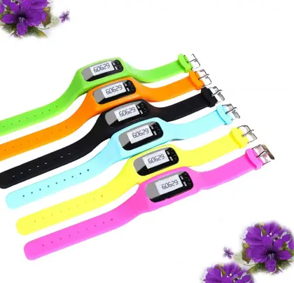 Silicone Sports LCD Bracelet Pedometer