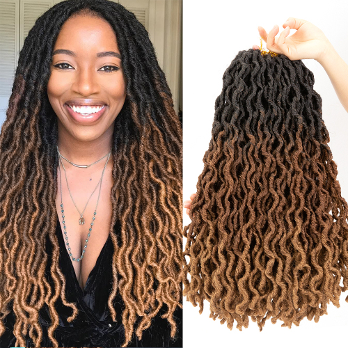 18 Inch Pre-looped Wavy Gypsy Locs Crochet Braids Dreadlocks