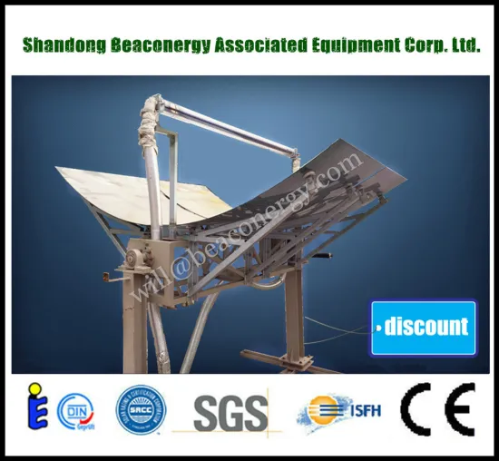 Parabolic solar collector solar water boiler for high temperature steam