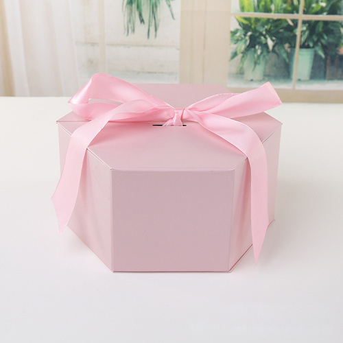 Custom Hexagon Surprise Gift Box for Flowers