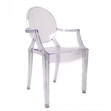 Transparent Arm Ghost Dining Chairs for Wedding and Event Rentals