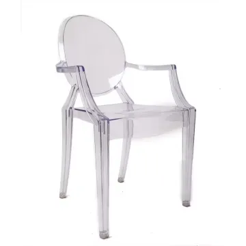 Transparent Arm Ghost Dining Chairs for Wedding and Event Rentals