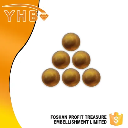 YHB New recommended small size Aurum ceramic flat pearl for sticker sheets