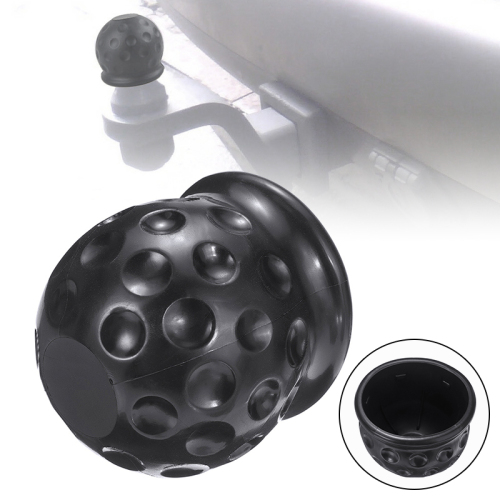 1pcs 50mm Black Tow Bar Ball Cover Cap Trailer Ball Cover Universal Tow ...