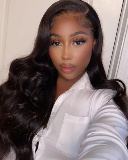 Transparent13*4 full Brazilian Human Hair Wig Unprocessed Lace Front 15A Body Wave Wigs
