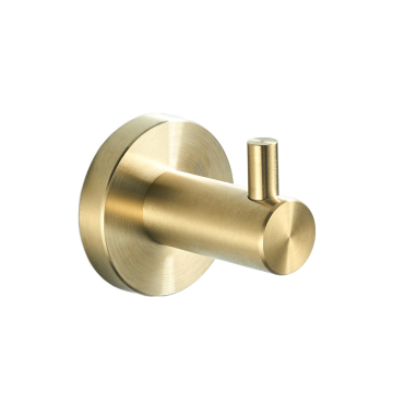 High-Quality Brushed Gold Wall Hook - Modern Single Metal Robe Hook for Home Use