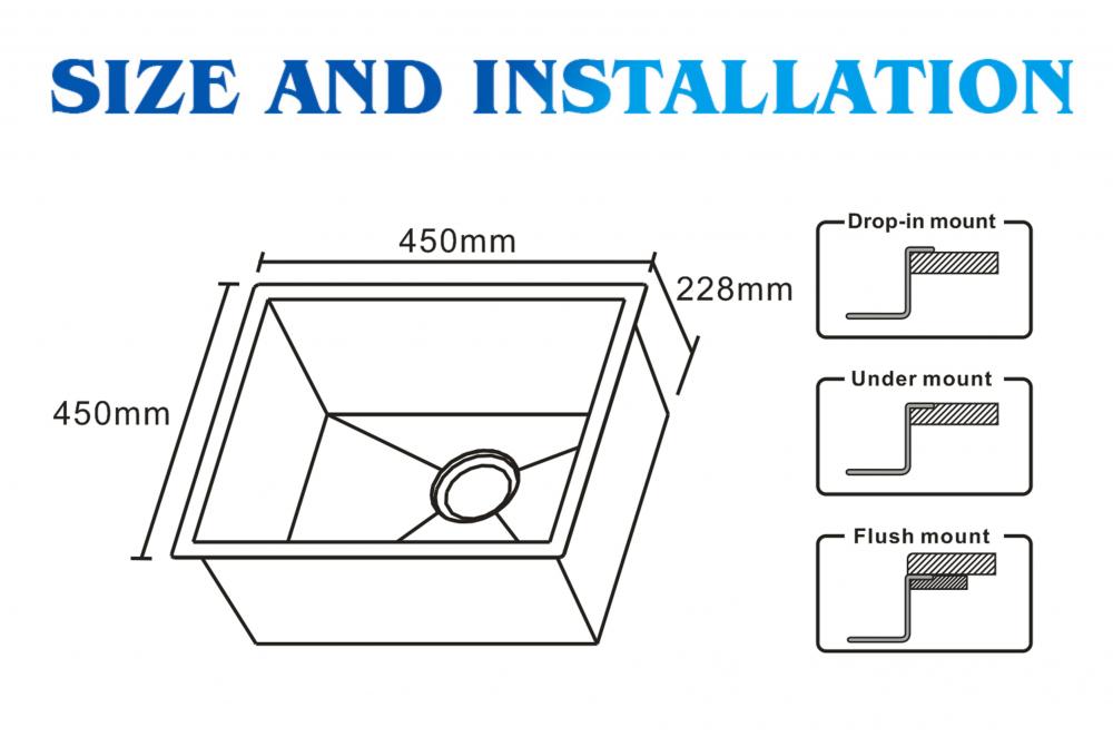 450mm Handmade Sink