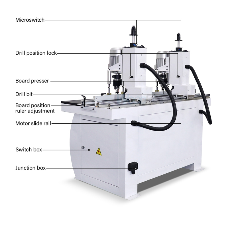 Double Head Wood Drill Machine: Boring and Drilling Machine for Hinge Holes - Woodworking Equipment for Sale