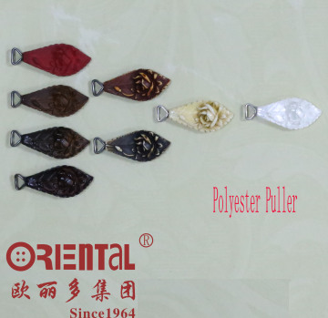 Engraved Resin Zipper Puller for Women Garment