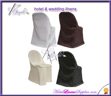 white folding chair covers, ivory folding chair covers, black folding chair covers made of polyester fabric