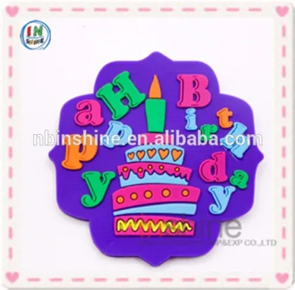 Children birthday pin badge , custom pvc pin badge