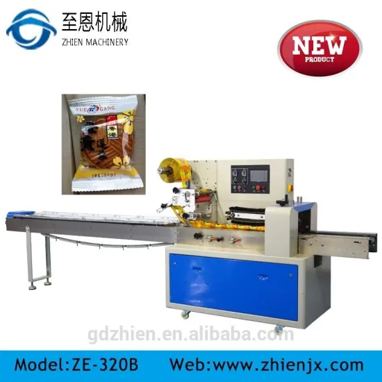 Hot sale model no.ZE-320B rotary pillow packing machine