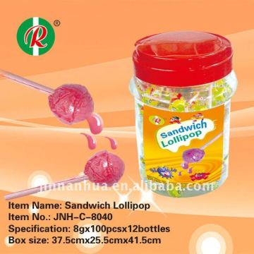 Sandwich Lollipop / ball / fruity / lollipop