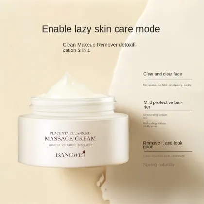 Organic Gentle Massage Cream with Exfoliating Oil for Pore-Clearing and Makeup Removal