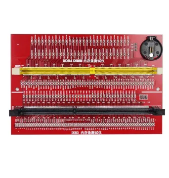 2-in-1 Diagnostic Analyzer: UDIMM/RDIMM Memory Slot Test Card for Laptop/Notebook - DDR4/DDR3 LED Tester