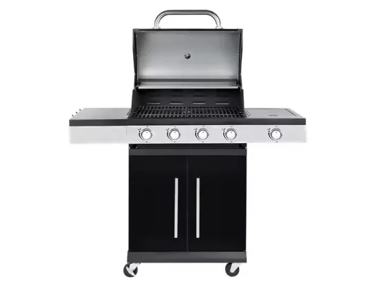 Burner Gas Grill with Cabinets Wheels Household Commercial Outdoor Family