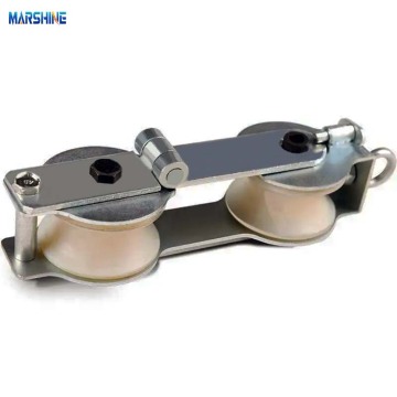 ZF011203 Τροχαλία καλωδίου OPGW σε σχήμα γυαλιού με δύο τροχούς