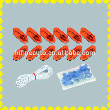 12pc Amber Running Board Light Kit