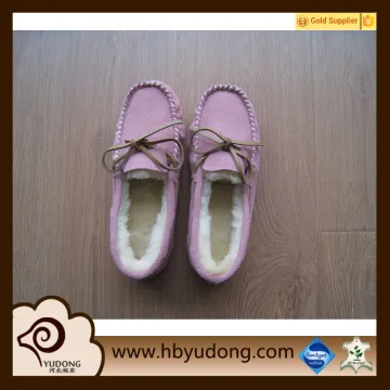 fashion style hotsale sheepskin room shoes moccasin